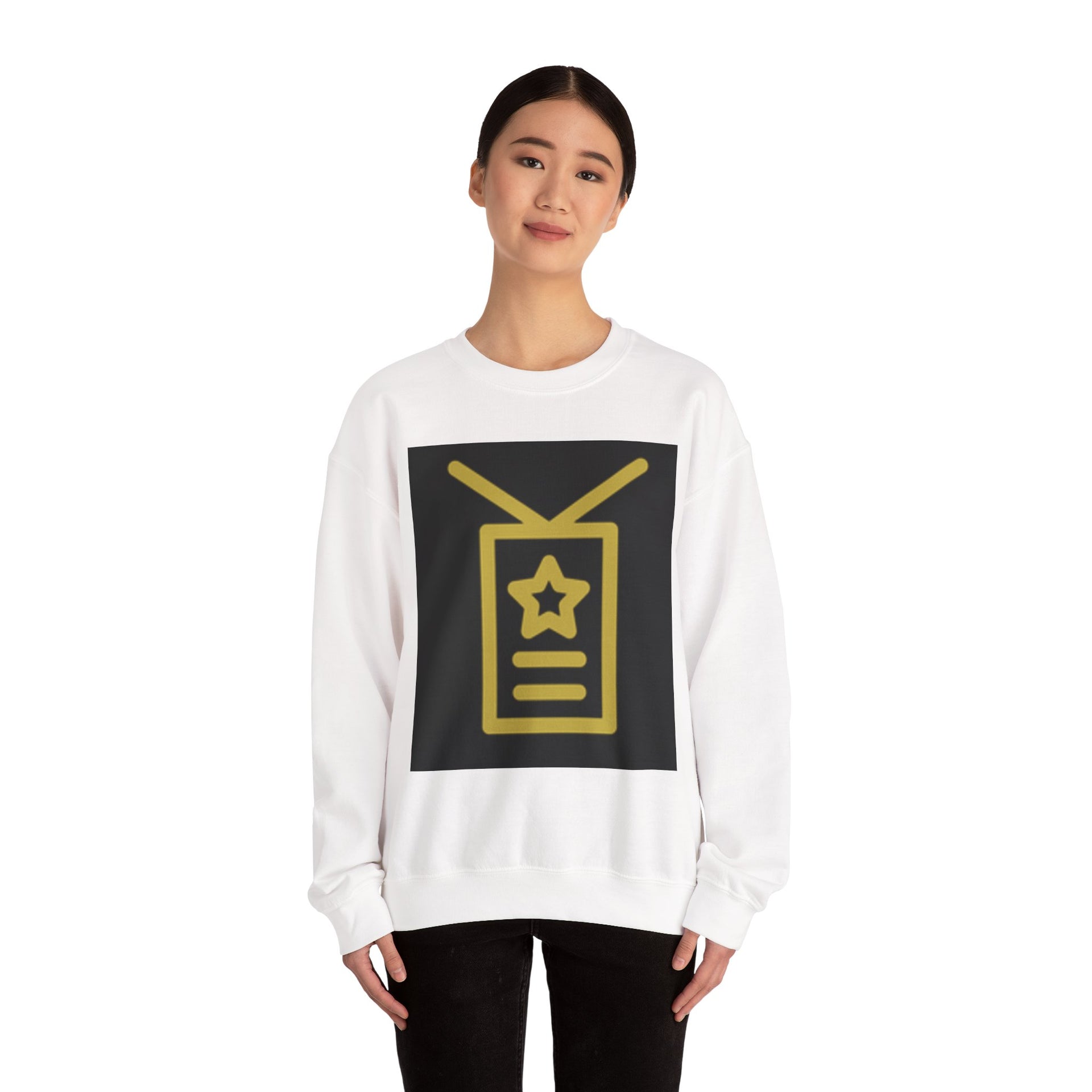 Trendy Unisex Crewneck Sweatshirt with Star Design